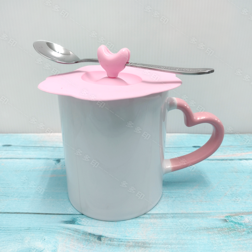 多多印 可夾勺叉心型把手 矽膠杯蓋 矽膠保鮮蓋 無毒茶杯蓋 防塵矽膠杯蓋 防塵蓋子 水杯蓋子 杯子蓋 保鮮蓋 密封蓋-細節圖6