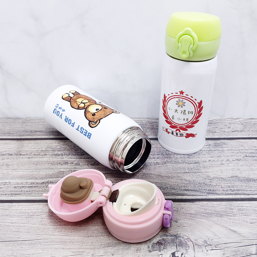 多多印 客製化 兒童彈蓋保溫瓶 保溫杯 來圖訂製 保溫瓶 訂製 生日禮物 寵物照片 學校團體紀念品 公司活動廣告禮贈品-細節圖2