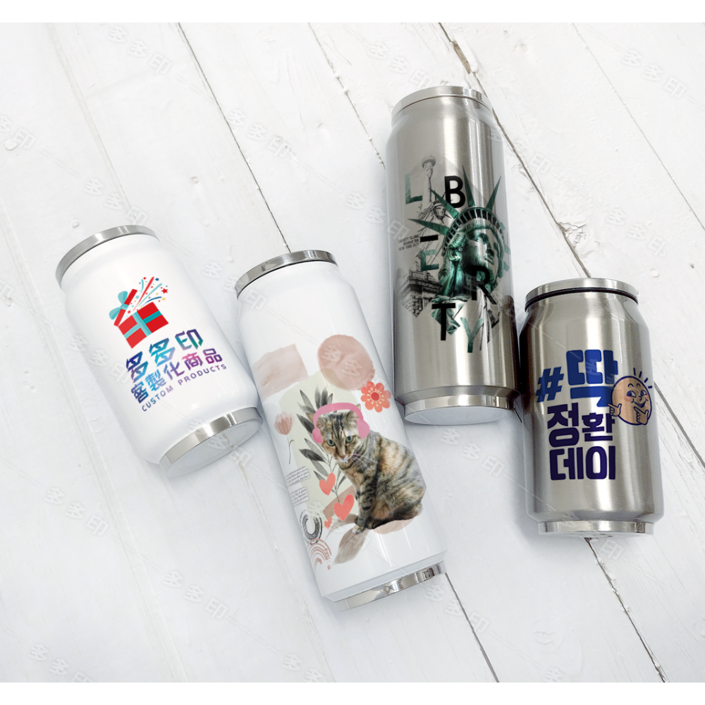 多多印 客製化 易開罐造型保溫瓶 280ML/480ML 來圖訂製 易開罐造型保溫瓶 鋁罐保溫瓶 星巴克保溫杯 訂製-細節圖2