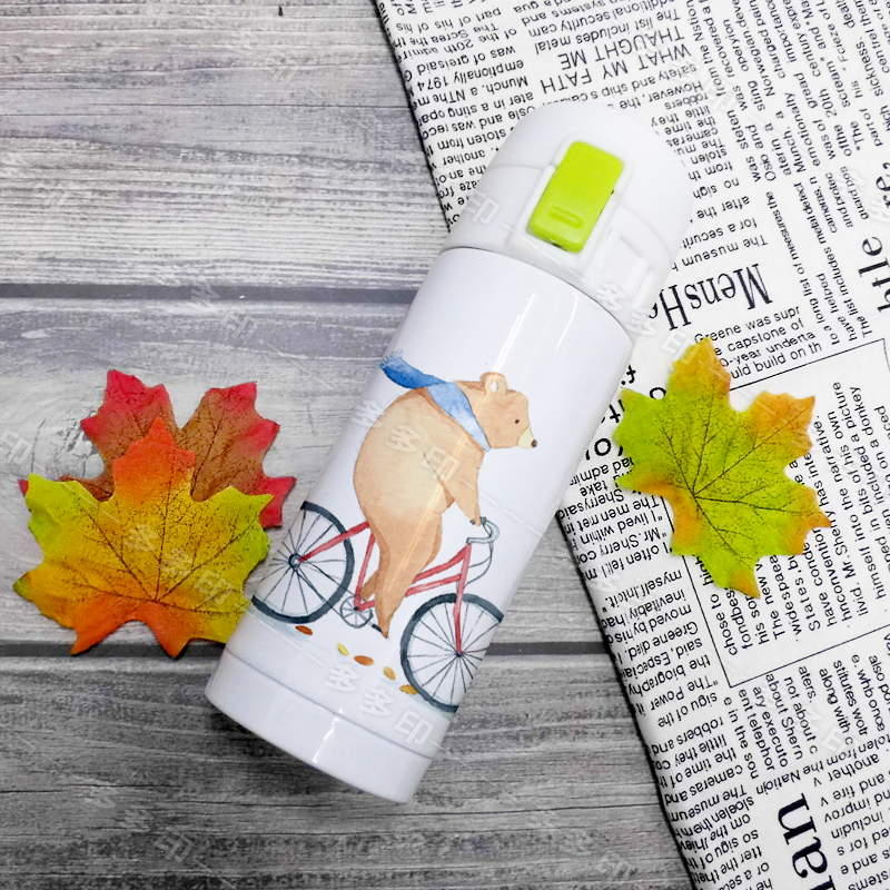 多多印 客製化 綠按釦 保溫瓶 來圖訂製 按扣保溫杯 保冷瓶 保冷杯 環保杯 星巴克瓶 公司學校團體紀念品禮贈品 訂做-細節圖2