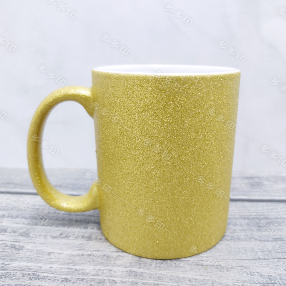 多多印 客製化 星砂杯 金砂金蔥珠光 馬克杯 閃亮杯 附盒 馬克杯 訂做 聖誕節情人節生日禮物 禮贈品 紀念品 來圖訂製-細節圖4