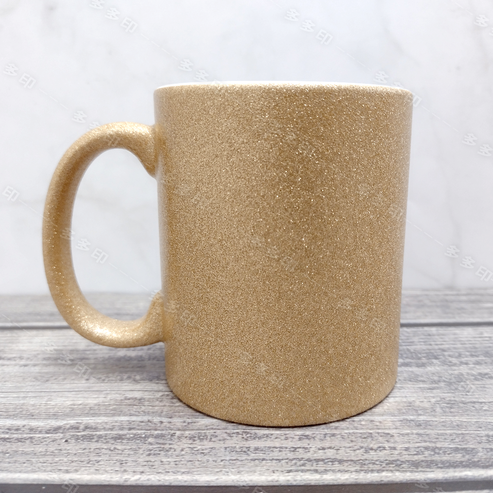 多多印 客製化 星砂杯 金砂金蔥珠光 馬克杯 閃亮杯 附盒 馬克杯 訂做 聖誕節情人節生日禮物 禮贈品 紀念品 來圖訂製-細節圖5