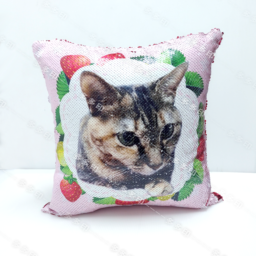 多多印 客製化 亮片抱枕 微醺夜店風抱枕 來圖訂製 抱枕 訂做 枕頭 雙面可印不同圖 情侶寵物照片 公司團體紀念品 訂做-細節圖2