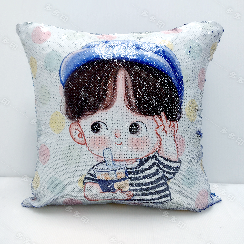 多多印 客製化 亮片抱枕 微醺夜店風抱枕 來圖訂製 抱枕 訂做 枕頭 雙面可印不同圖 情侶寵物照片 公司團體紀念品 訂做-細節圖5