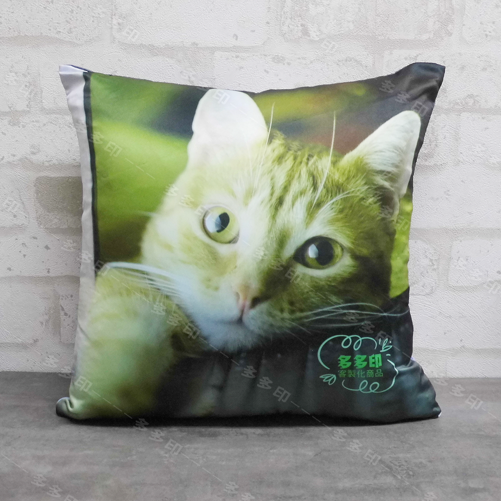 多多印情人節禮物禮品🔥客製化抱枕🔥滿版彩印緞面雙面印製抱枕含枕心 來圖訂製 枕頭 寵物靠墊偶像紀念品 生日禮物 訂做-細節圖3