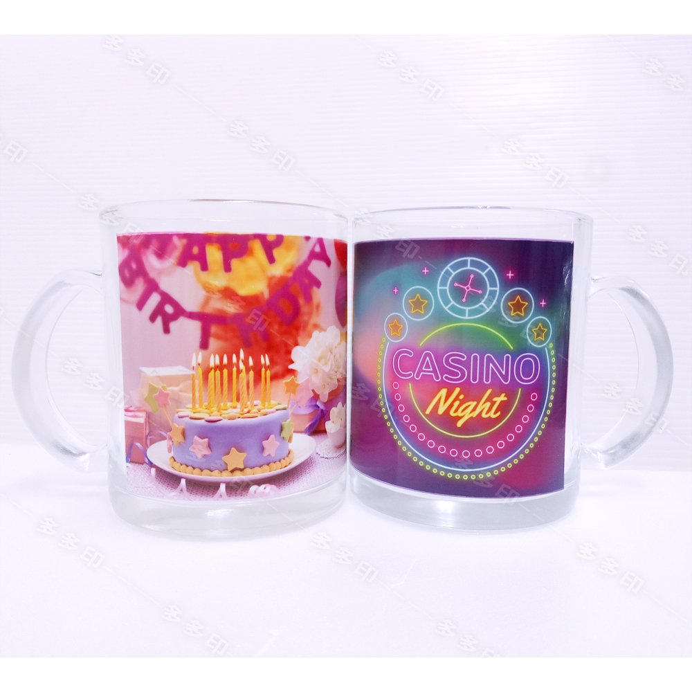 多多印 客製化 玻璃杯 果凍透明馬克杯 咖啡杯 杯子 訂做 生日情人節聖誕節畢業禮物 公司團體學校紀念品 禮贈品來圖訂製-細節圖3