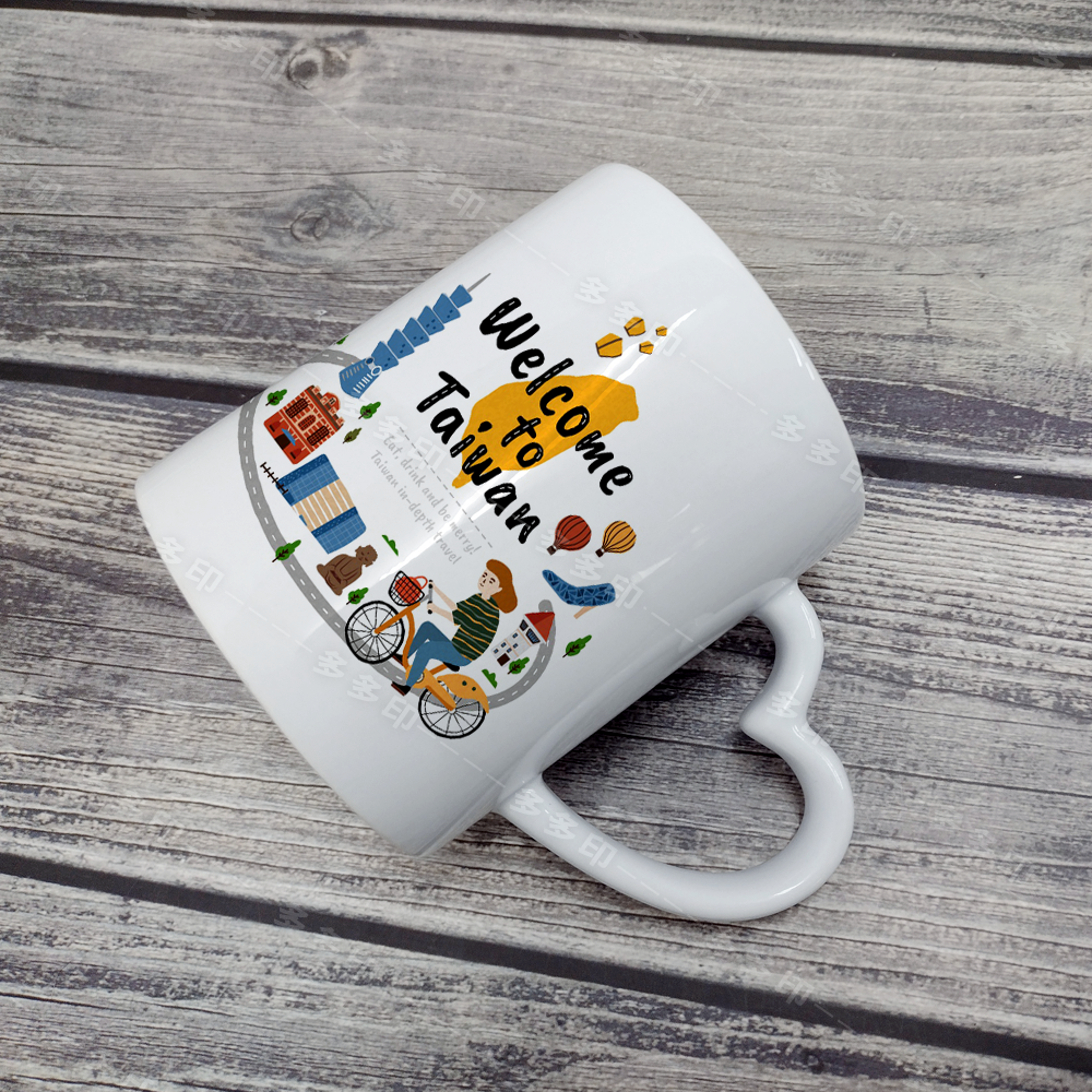 多多印 客製化 心形杯把 馬克杯 來圖訂製 咖啡杯 愛心把馬克杯 訂做 公司團體學校紀念品禮贈品 生日禮物情人節禮物-細節圖2