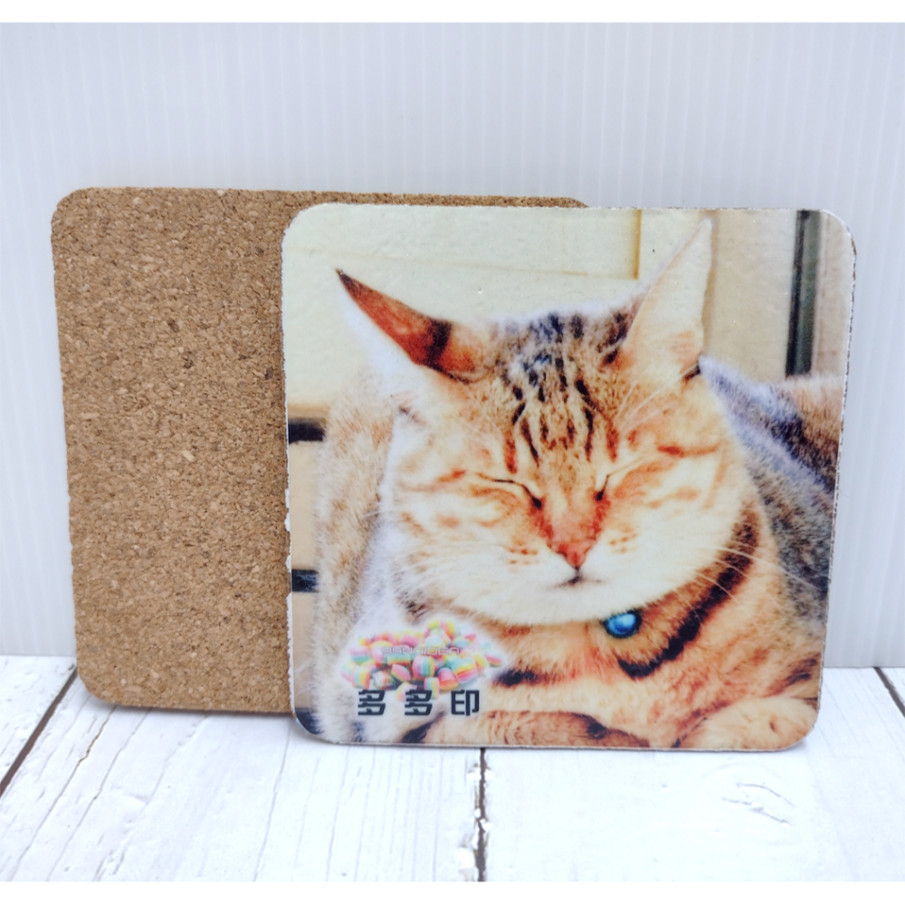 多多印 客製化 硬木杯墊 軟木杯墊 1組3片 來圖訂製 杯墊 公司團體學紀念品 情人節 生日 畢業禮物 偶像動漫周邊訂做-細節圖8