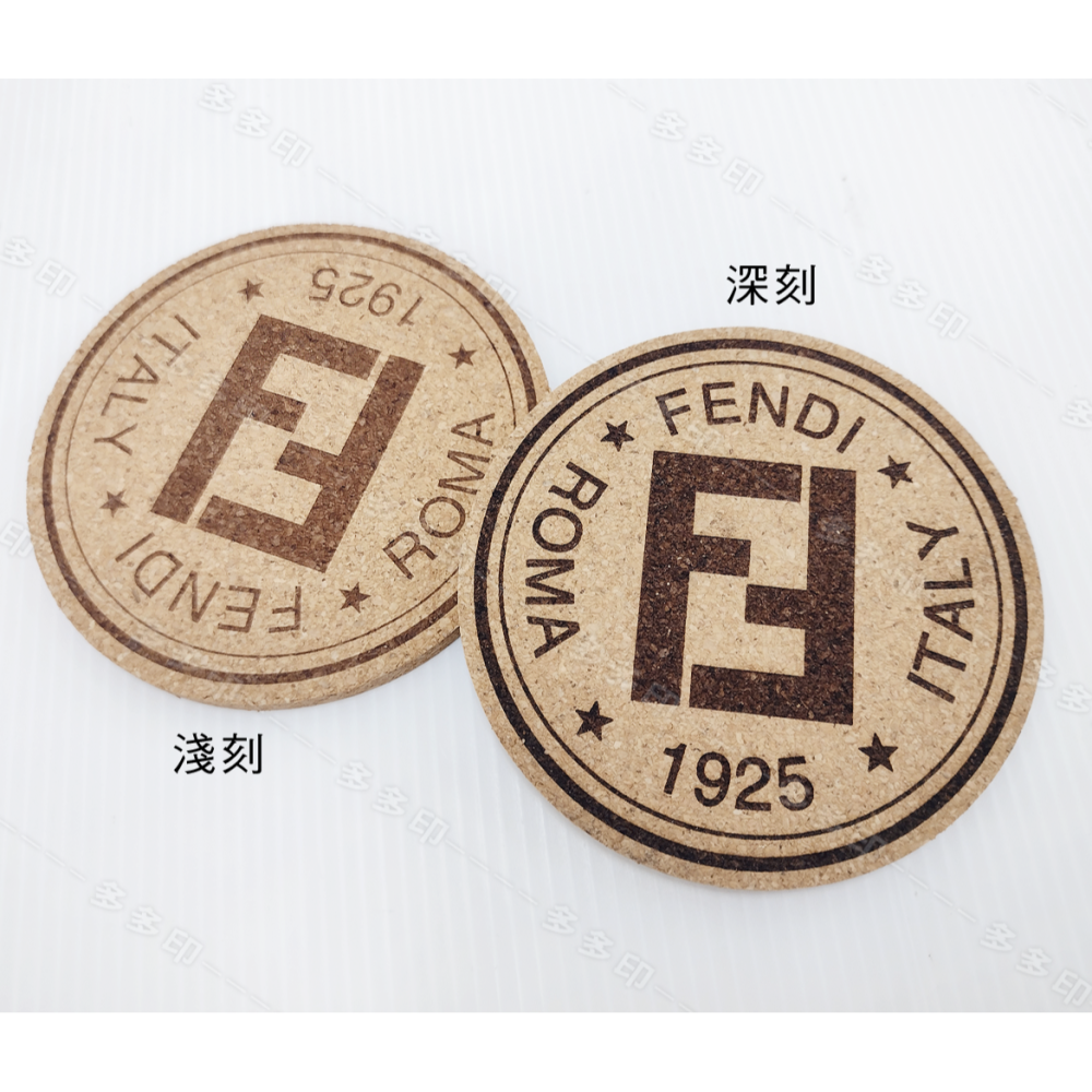 多多印 客製化 雷雕軟木杯墊 雷射雕刻杯墊 來圖訂製 LOGO 公司學校團體活動紀念品 訂做 生日禮物情人節 禮贈品訂製-細節圖4