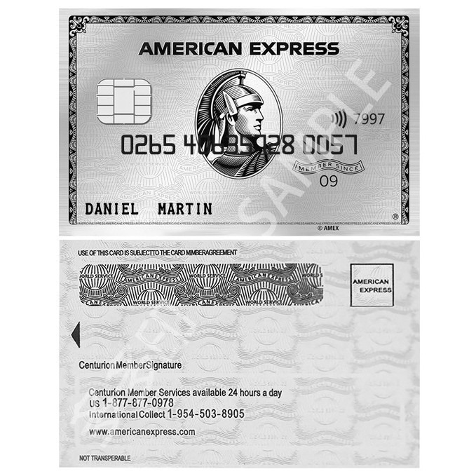 (7)美國運通白金卡+背面