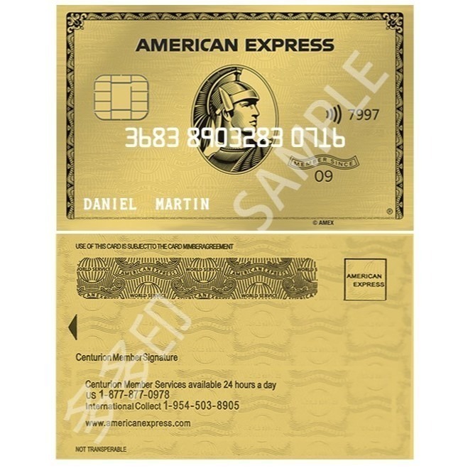 (8)美國運通金卡+背面