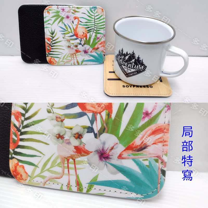 多多印 客製化 PU 皮革杯墊  圓形 方形 杯墊 來圖訂做 公司學校團體餐廳咖啡館禮贈品紀念品 明星動漫同人周邊 訂製-細節圖7