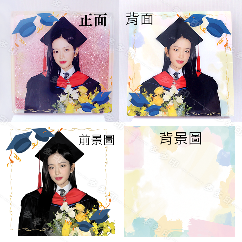 多多印 客製化 鑽切壓克力流沙磚 方形 圓形 壓克力磚 紙鎮 壓克力麻將 訂做 公司團體活動紀念品 偶像動漫同人周邊訂製-細節圖8