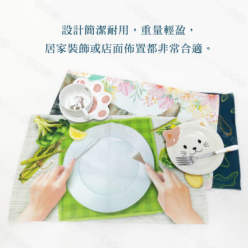 多多印 客製化 單面滿版彩印 餐墊 桌墊 牛津布 皮革 防潑水餐墊 訂製 公司學校團體活動宣傳紀念品 動漫同人周邊訂做-細節圖5