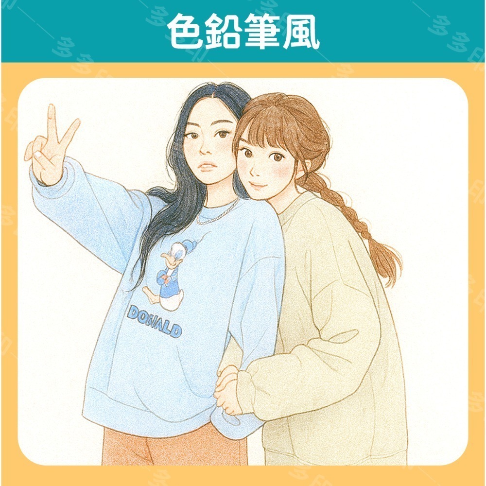 多多印⭐客製化似顏繪⭐人像客製 Q版人像 無臉繪 色塊風 極簡風 頭像 情侶合照 全家福 寵物 來圖客製 代生成圖片-規格圖5