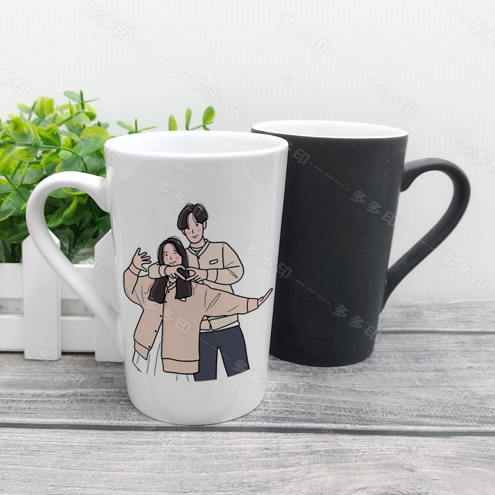 多多印 客製化 錐形馬克杯 變色杯 來圖訂製 咖啡杯 杯子 訂做 馬克杯 變色馬克杯 生日 聖誕禮物 畢業禮物 訂製-細節圖2