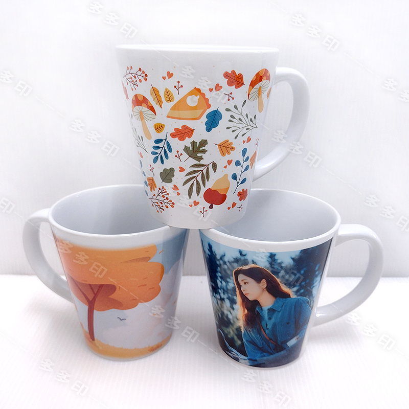 多多印 客製化 斜口陶瓷馬克杯 斜口杯 咖啡杯 訂做 馬克杯 杯子 生日 聖誕節 畢業禮物 公司學校團體紀念品 來圖訂製-細節圖2