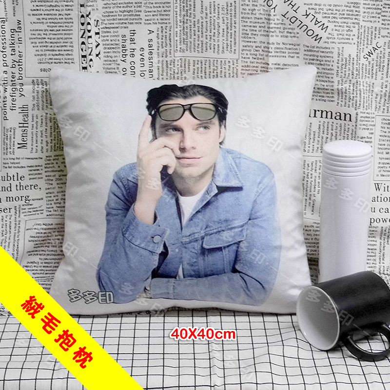 多多印 短絨抱枕 法蘭絨含枕心抱枕 訂製 靠枕 來圖訂製 短毛絨靠墊 禮贈品訂做 情人節生日禮物寵物偶像動漫同人周邊訂作-細節圖2