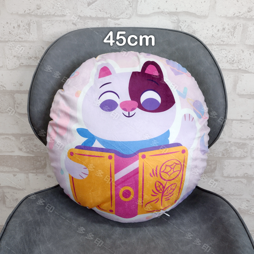 多多印 客製化 圓形 抱枕 來圖訂製 圓型抱枕 客製 造型抱枕 短絨毛抱枕 照片抱枕 訂做 寢具 裝飾品 紀念品禮物贈品-細節圖2