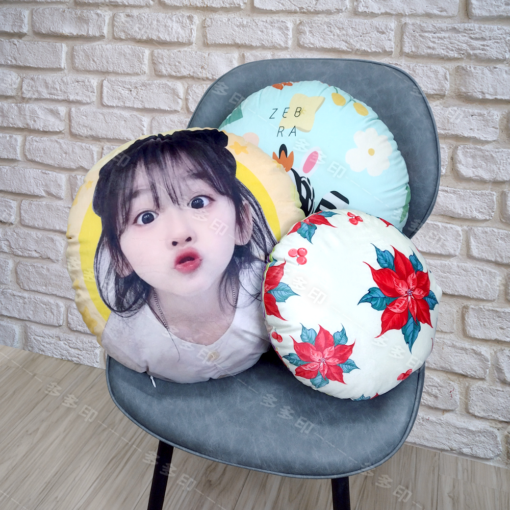 多多印 客製化 圓形 抱枕 來圖訂製 圓型抱枕 客製 造型抱枕 短絨毛抱枕 照片抱枕 訂做 寢具 裝飾品 紀念品禮物贈品-細節圖3