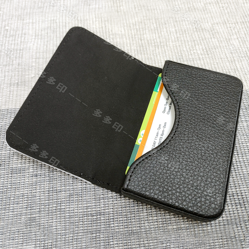 多多印 客製化 磁吸式名片盒 PU皮革名片套 卡套 訂做 卡包 名片夾 來圖訂製 公司學校團體紀念品 偶像動漫周邊 訂製-細節圖5