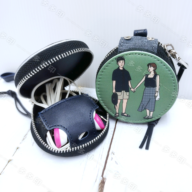 多多印 客製化 耳機收納盒 數據線 傳輸線 耳機套 訂做 耳機包 耳機保護套 來圖訂製 寵物 訂製 偶像明星動漫同人周邊-細節圖4