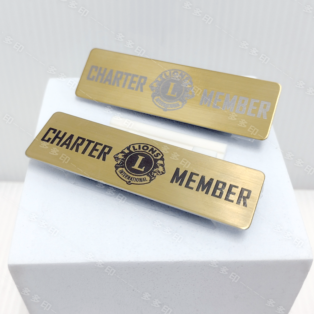 多多印 客製化 雷射雕刻 拉絲不鏽鋼名牌 雷雕金屬名牌  客製胸牌 姓名牌 識別證 公司學校工商餐廳 員工名牌 來圖訂製-細節圖3