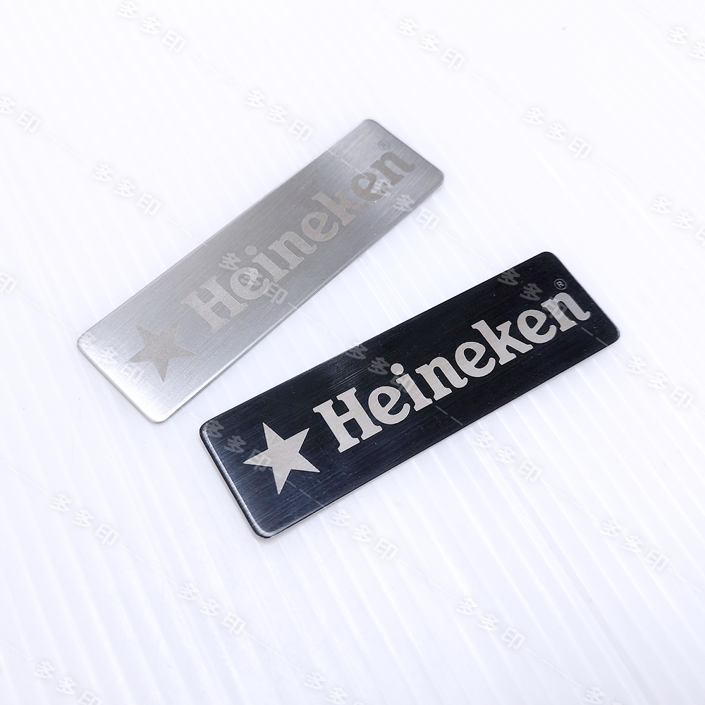 多多印 客製化 雷射雕刻 拉絲不鏽鋼名牌 雷雕金屬名牌  客製胸牌 姓名牌 識別證 公司學校工商餐廳 員工名牌 來圖訂製-細節圖4