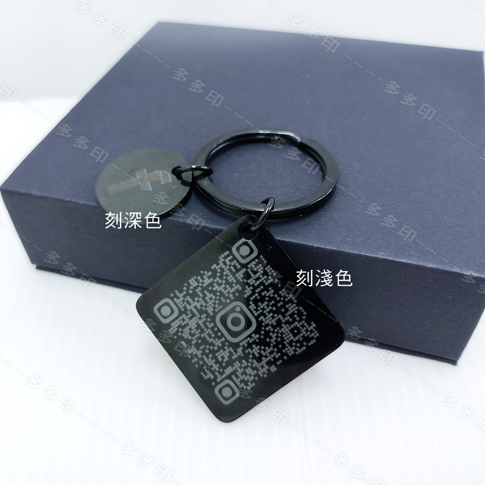 多多印 客製化 雷射雕刻正方形吊墜金屬鑰匙圈 雷雕不鏽鋼鑰匙圈 情人節 生日 畢業禮物節日紀念品 來圖訂做 婚禮小物訂製-細節圖6