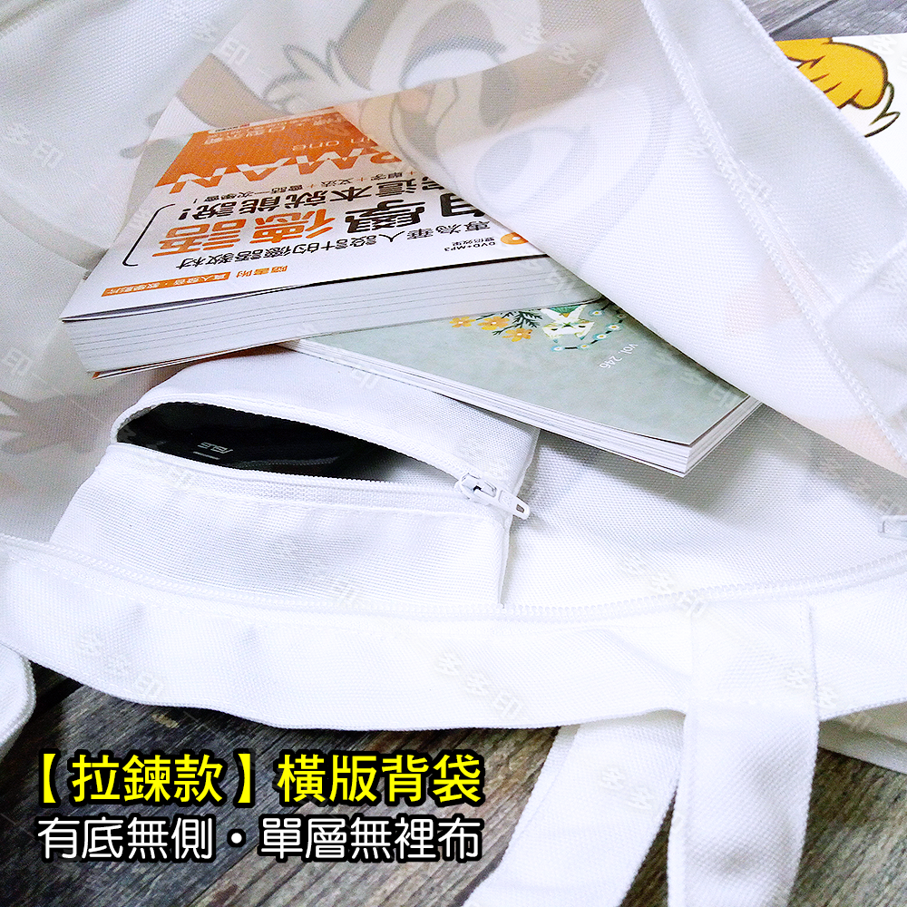 多多印 客製化 橫版環保背袋 肩背包 牛津布背袋 來圖訂製 單肩包 側背包 環保購物袋 學校團體禮贈品 動漫同人周邊訂做-細節圖5