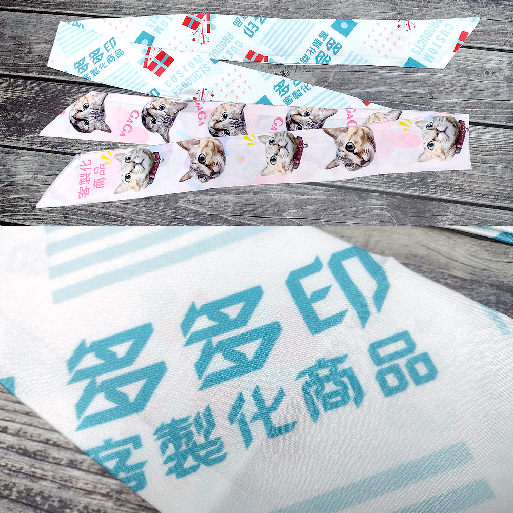 多多印 客製化 絲巾 滿版印花刷 長條式 領巾 綁帶 來圖訂做 偶像明星動漫同人周邊 公司學校團體紀念品 禮贈品 訂製-細節圖5