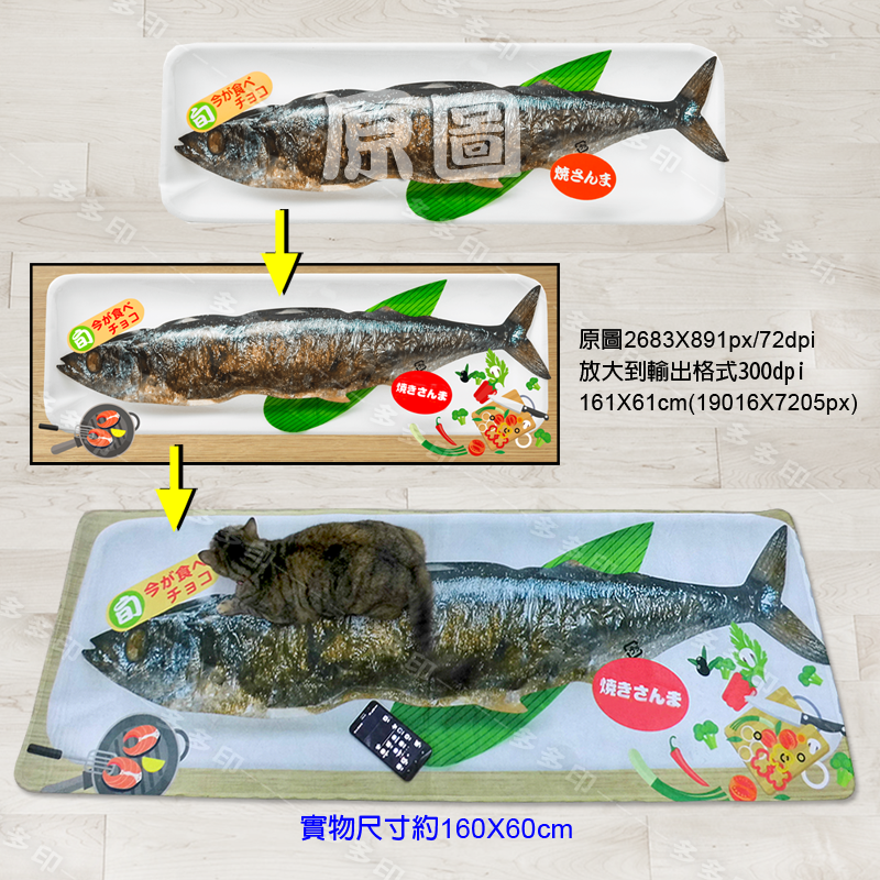 多多印 客製化 腳踏墊 地墊 底部防滑 地毯 訂做 動漫寵物圖案 踩腳墊 浴室墊 來圖訂做 公司團體廣告宣傳紀念品 訂製-細節圖6