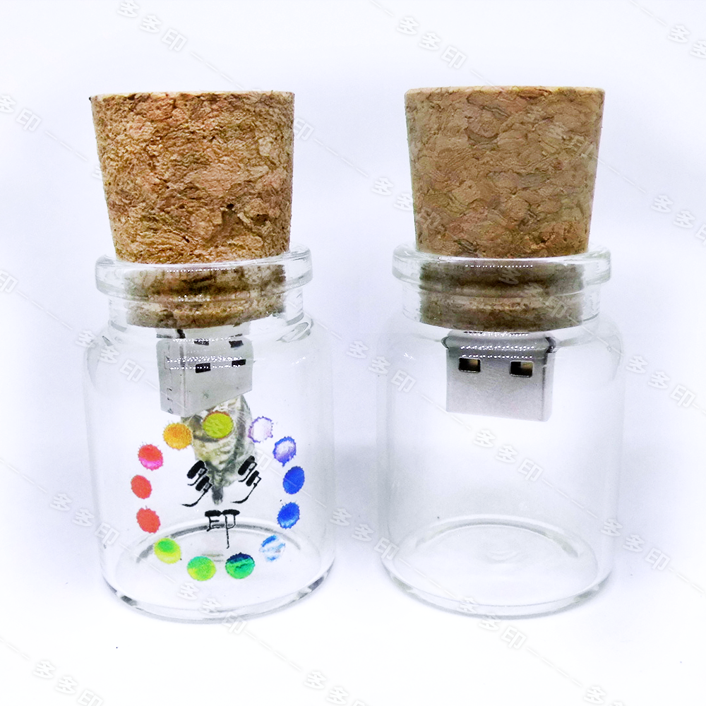 多多印 客製化 軟木塞瓶中信造型 USB隨身碟 16G/32G/64G USB2.0 隨身碟 來圖訂製 木質隨身碟 訂做-細節圖8