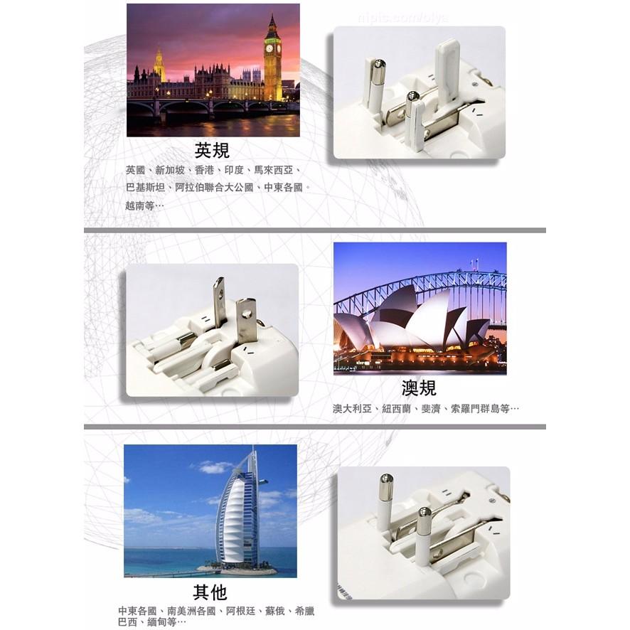 【聲寶SAMPO】EP-U141AU2 萬用轉接頭 雙USB萬國充電器轉接頭-細節圖5