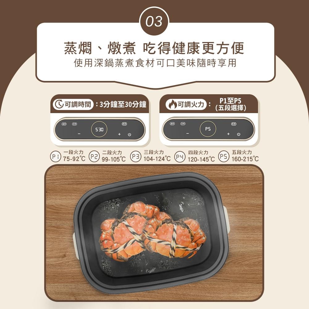 DIKE 智能溫控 多功能 電烤盤/電烤爐/鐵板燒烤組/料理爐 HKE121-細節圖9