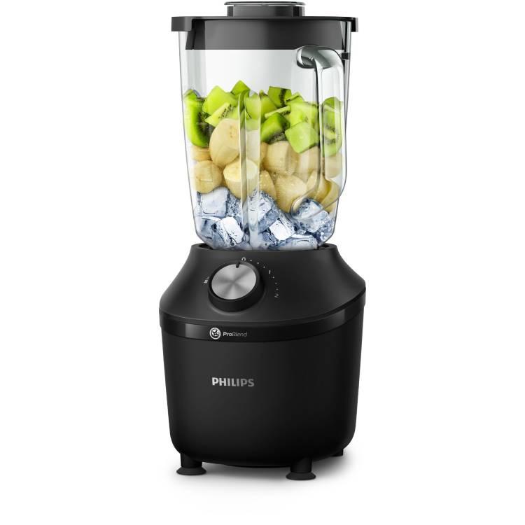 【Philips 飛利浦】1.25L大容量 玻璃攪拌杯 秒碎 冰沙 果汁機/料理機 HR2291 黑色-細節圖2