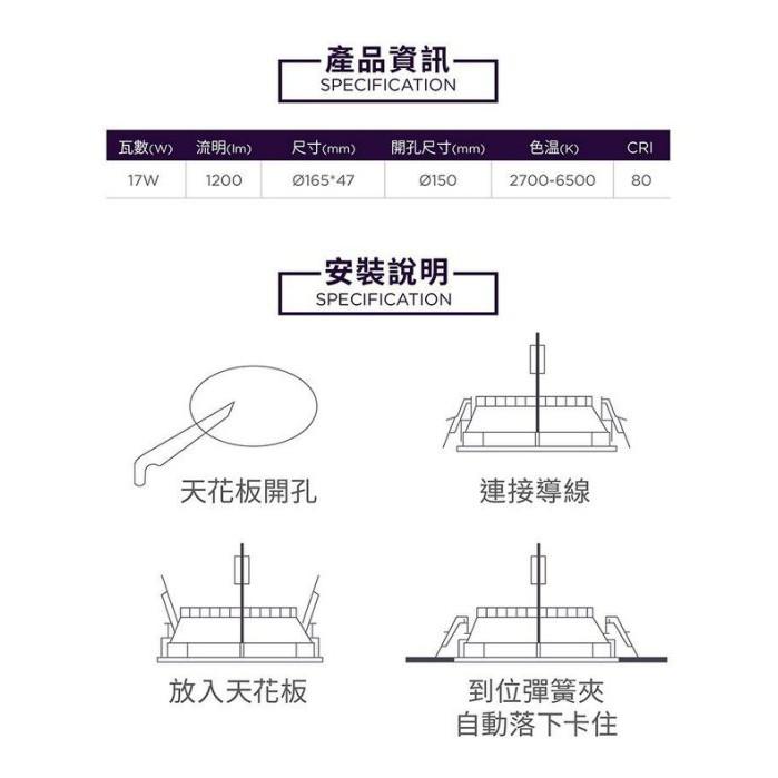 Philips飛利浦 Wi-Fi WiZ 智慧照明 可調色溫嵌燈 PW003-細節圖6