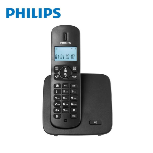 【Philips 飛利浦】PHILIPS 2.4GHz 數位無線電話/無線電話機 DCTG1861B 黑色