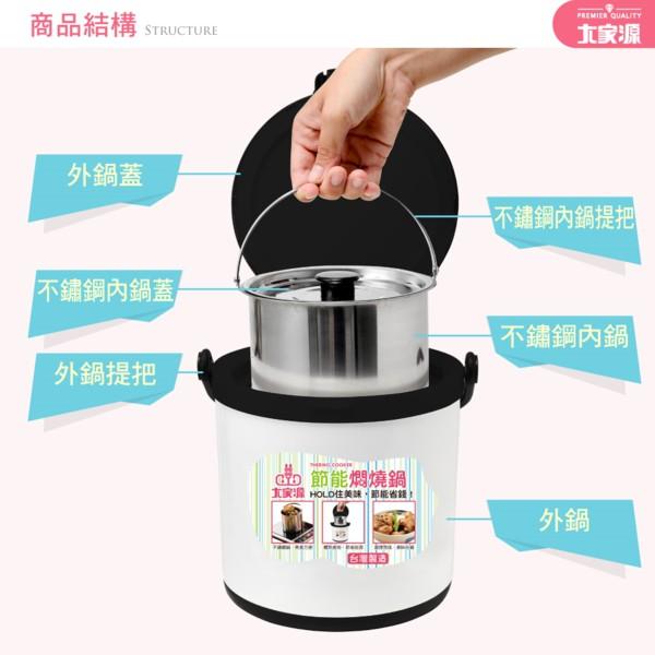 大家源 2L節能燜燒鍋/電鍋/悶燒鍋 430不鏽鋼內鍋 TCY-9112-細節圖4