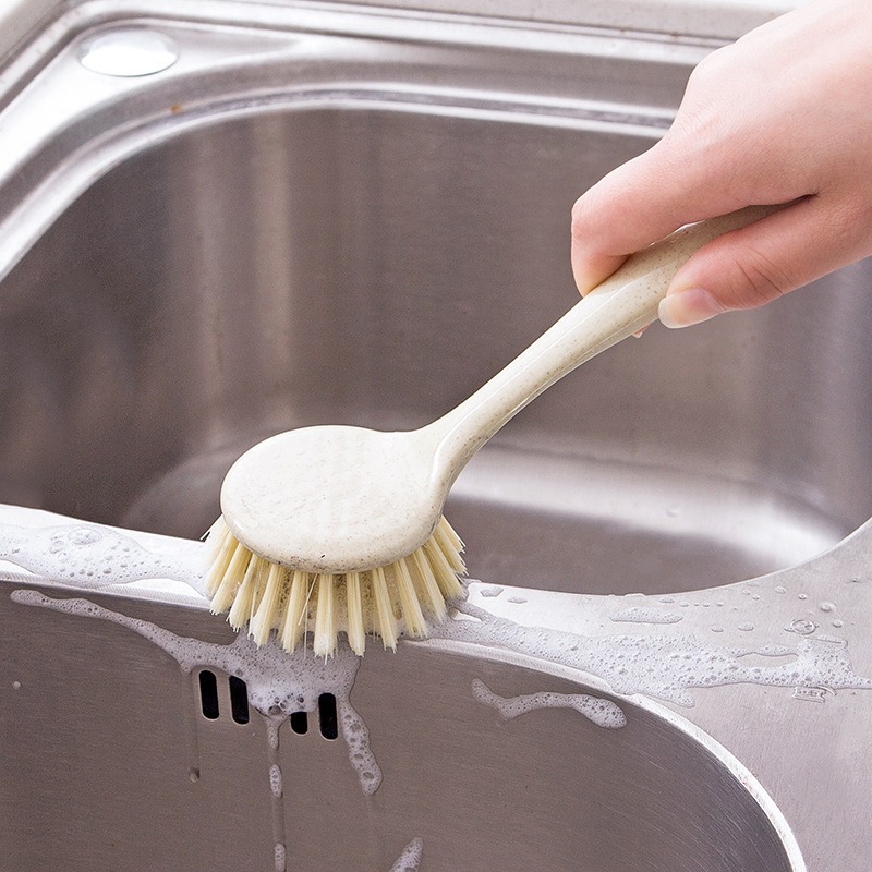 （Hsin櫥聚）廚房長柄鍋刷 洗碗刷 家用清潔可掛式多功能去污清潔刷-細節圖2