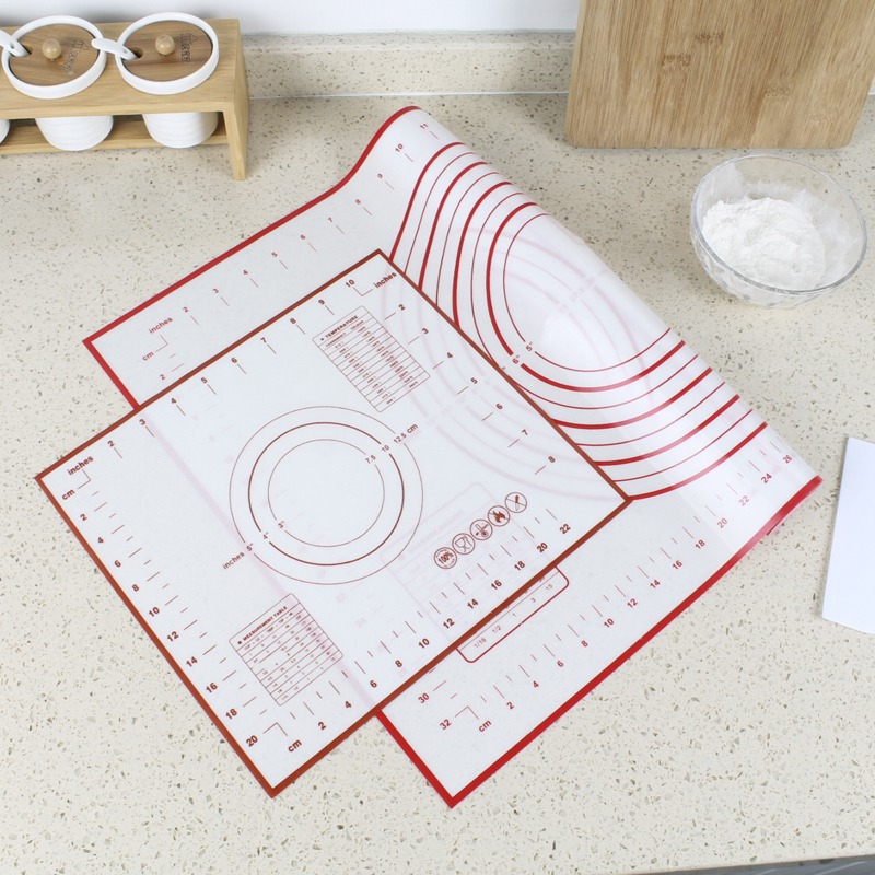 （Hsin櫥聚）食品級加厚不粘案板揉麵墊 家用耐高溫矽膠和麵墊小擀麵墊-細節圖2