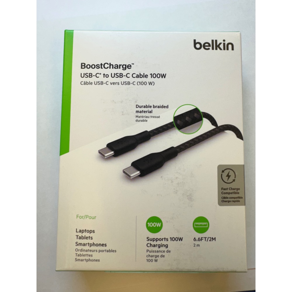 Belkin Braided USB-C 2.0 100W 傳輸線2M-細節圖2