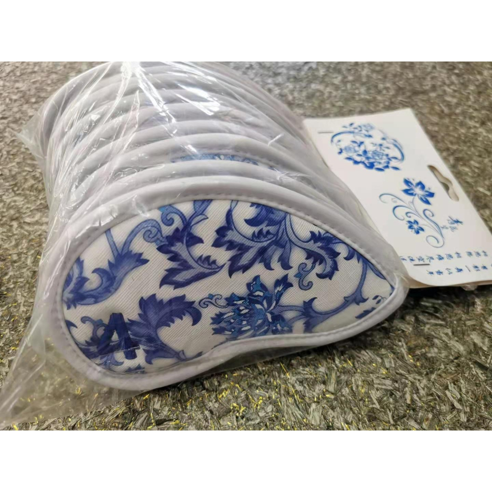 《Uni良品 - 高爾夫精品》現貨全新 青花瓷 中國風 高爾夫 鐵杆 桿套 球套 防水 杆頭保護-細節圖4