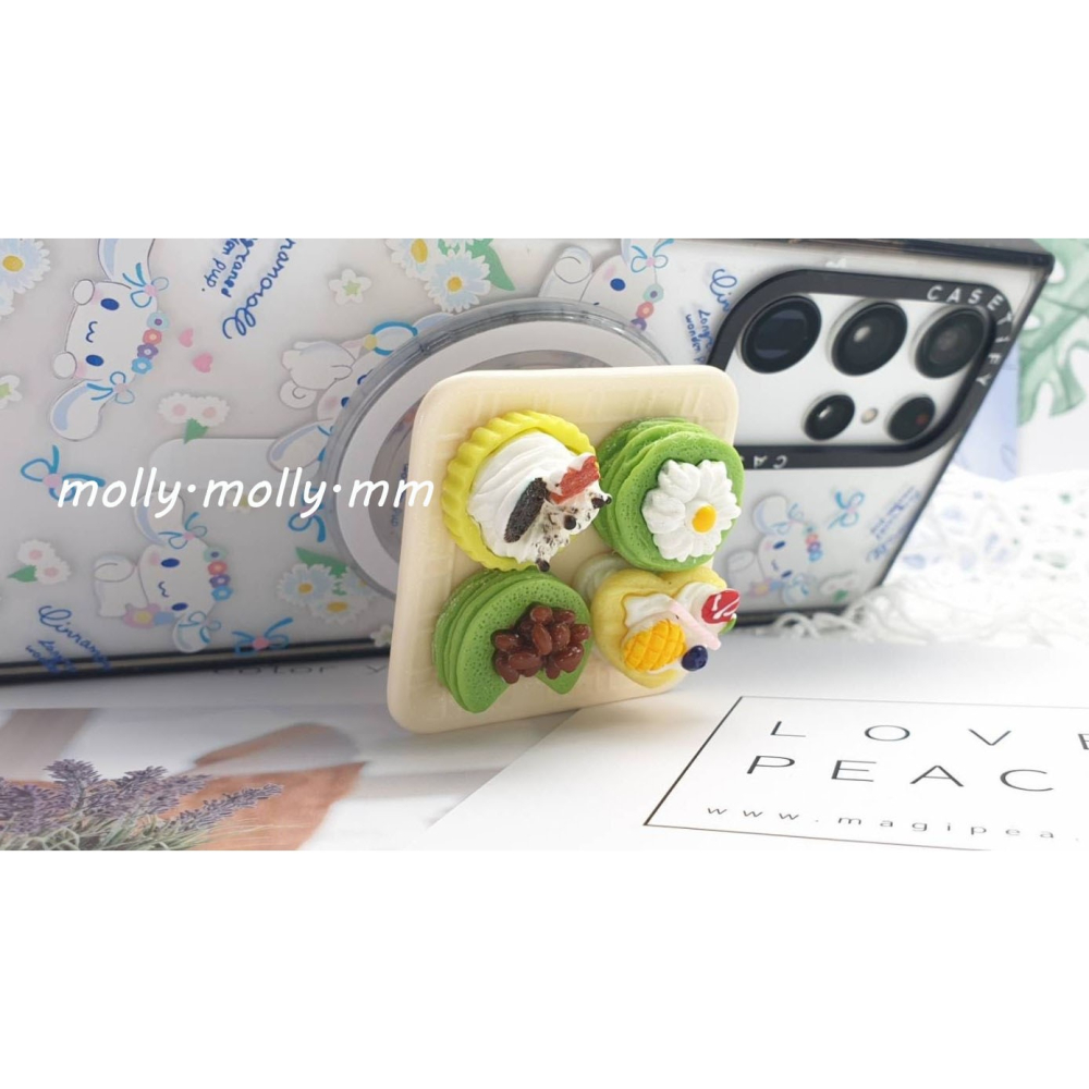 ♥茉茉跟雲♥～食玩系 綠抹茶 磁吸手機氣囊支架 MagSafe-細節圖2