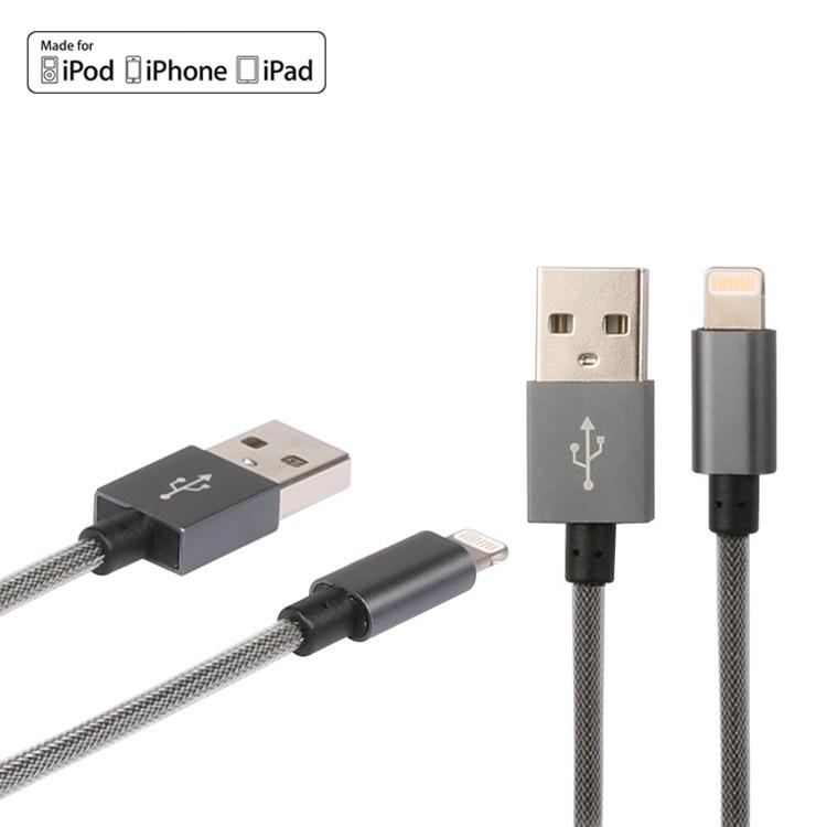 MFI認證 漁網線 蘋果 傳輸線 2.4A 快充線 iPhoneX iPhone8 i6s i7 Plus se 充電線-細節圖2