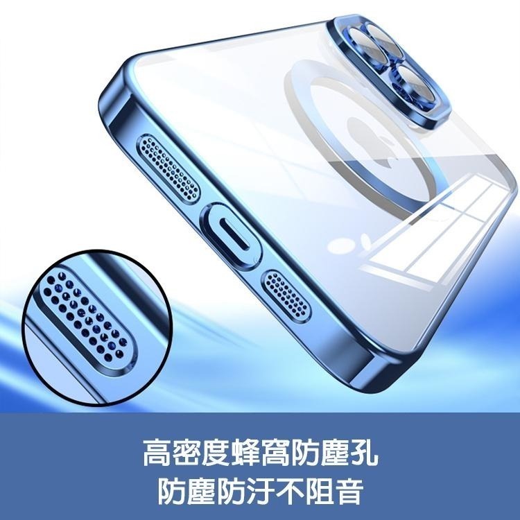 iPhone i12 13 Pro Max 14 15 16 Plus 電鍍 鏡頭全包 手機殼 Magsafe 防摔殼-細節圖3