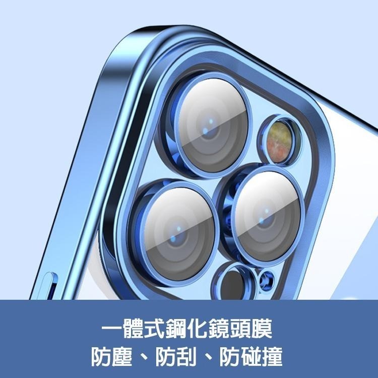 iPhone i12 13 Pro Max 14 15 16 Plus 電鍍 鏡頭全包 手機殼 Magsafe 防摔殼-細節圖4