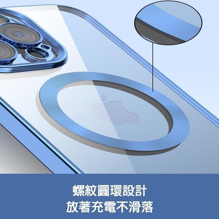 iPhone i12 13 Pro Max 14 15 16 Plus 電鍍 鏡頭全包 手機殼 Magsafe 防摔殼-細節圖5