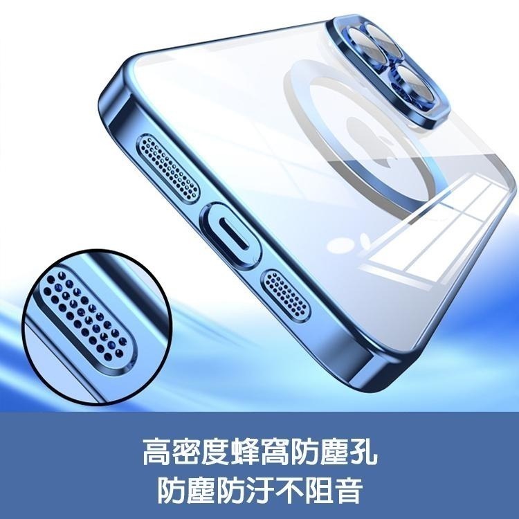 iPhone i12 13 Pro Max 14 15 16 Plus 電鍍 鏡頭全包 手機殼 Magsafe 防摔殼-細節圖3