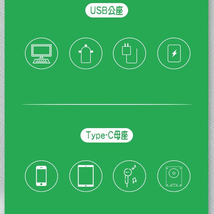 Type-C母座 轉接頭 轉接 USB公座 Type-C轉USB 資料傳輸轉接頭 type-c耳機接電腦 轉接頭-細節圖8